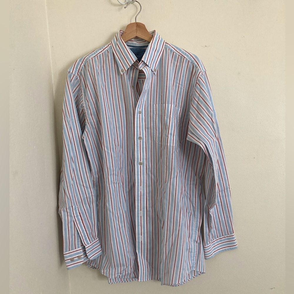 LL Bean striped buttondown, size M